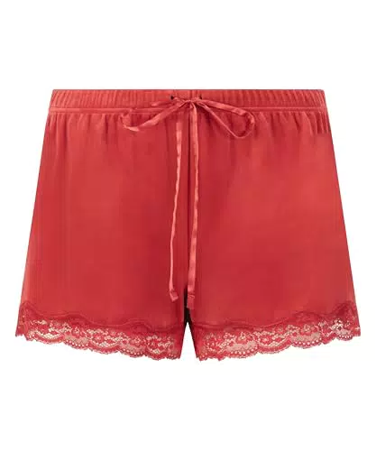 Hunkemöller Velours Shorts mit Spitze - Elegante Damenmode für jeden Anlass
