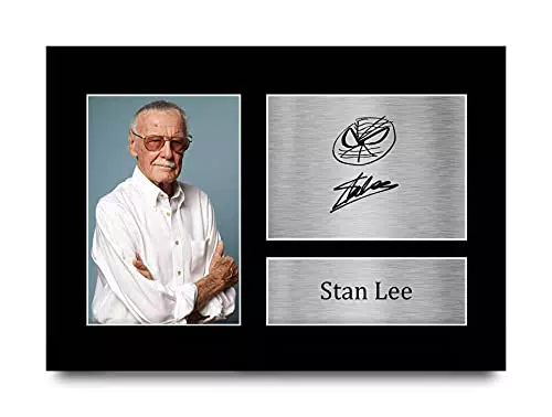 HWC Trading A4 Stan Lee Marvel Autogramm Bild für TV-Fans signiert