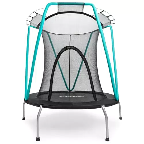 Kindertrampolin mit Sicherheitsnetz, Gartentrampolin 3-8 Jahre alt