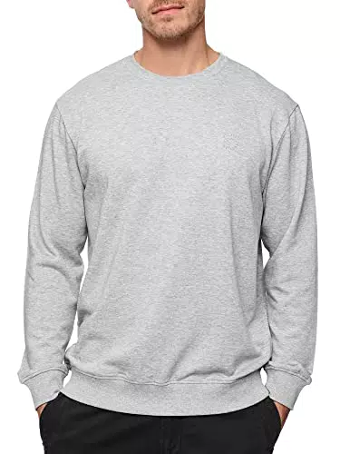 Indicode Herren Holt Sweatshirt aus Baumwollmischung mit RIPP-Bündchen