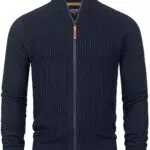 Indicode Herren Strickjacke INCason mit Stehkragen und Reißverschluss