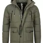 Indicode INWess Steppjacke mit Kapuze für Herren – Winterjacke Freizeitjacke