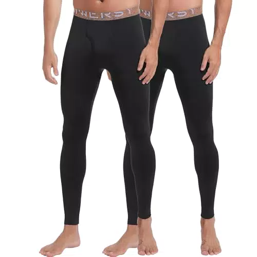INNERSY Herren Thermounterwäsche für Ski und Winter - Funktionsunterwäsche Unterteile 2er Pack