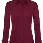 J.VER Damen Langarm Hemdbluse für Freizeit und Business