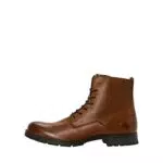 Jack and Jones Herren Leder Stiefel Elegante Stiefelette Anthrazit 43