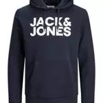 JACK & JONES Herren Jjecorp Logo Sweat Hood Noos Kapuzenpullover Large Print