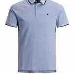 Jack & Jones Herren Slim Fit Polo Shirt JJEPAULOS Uni Sommer Hemd Kragen Kurz Arm Basic Pique Cotton