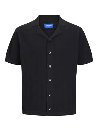 JACK&JONES JORVALENCIA Struktur Strick Polo für Herren