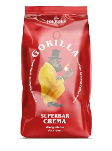Joerges Gorilla Super Bar - Crema Kaffeebohnen mit vollem Geschmack und intensivem Aroma