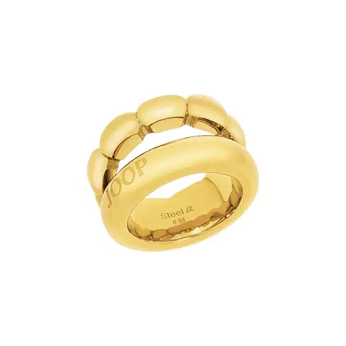 JOOP! Ring Edelstahl Damen Ringe, Gold, Kommt in Schmuck Geschenk Box
