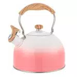Justup Wasserkessel Induktion Edelstahl Teekessel Flötenkessel mit Holzgriff