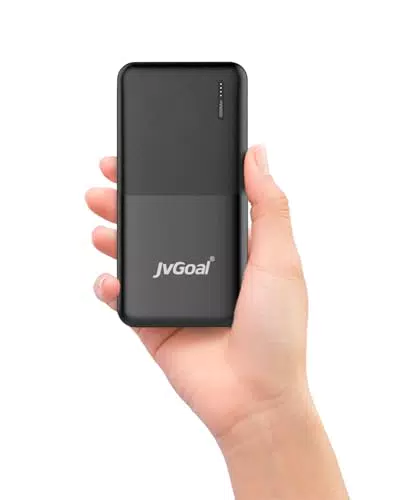 JVGoal Powerbank 10000mAh mit 3 Ausgängen, Type-C Eingang, kompatibel mit iPhone und Samsung