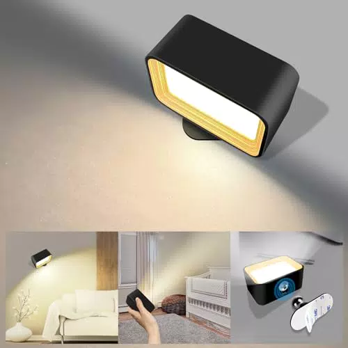 LED Wandleuchte Innen mit Akku, dimmbar und drehbar für Schlafzimmer