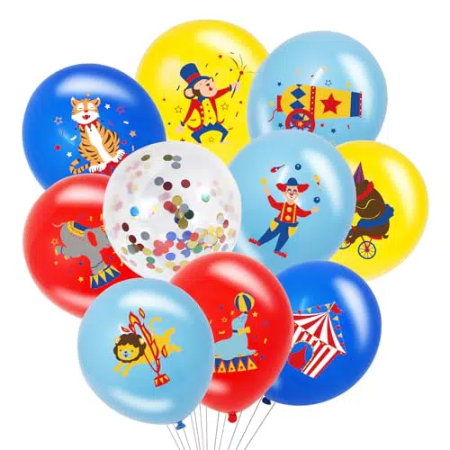 Karneval Deko Luftballons - Zirkus Helium Ballons für Party Dekoration