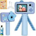 Digitalkamera für Kinder mit 2.0” Bildschirm und 1080P HD - Geschenk für Jungen & Mädchen - inkl. Stativ & 32GB SD-Karte