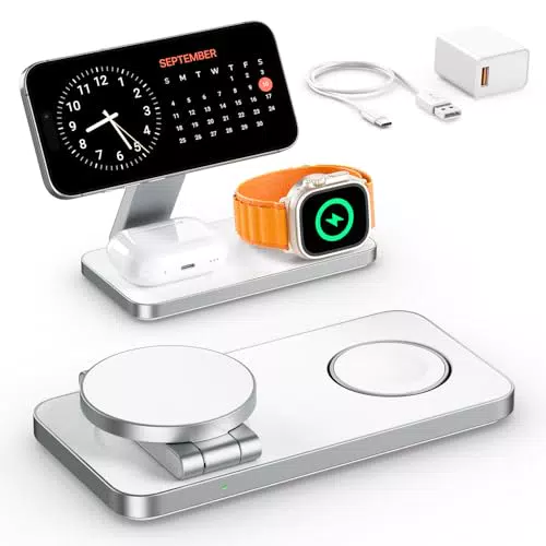QTlier Magsafe Ladestation für Apple Watch und iPhone 16/15/14/13/12