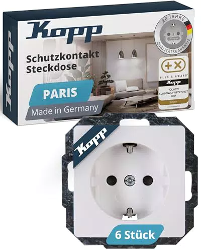 Kopp Profipack Schutzkontakt-Steckdose 1-fach mit Berührungsschutz 16A 250V IP20