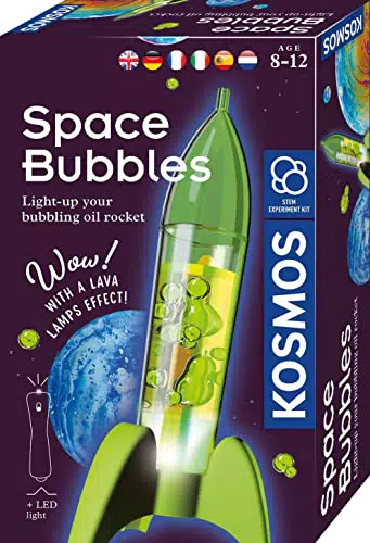 KOSMOS Space Bubbles - Mini Raketen Lavalampe Experimentier Set für Kinder