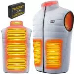 LABEWVI Beheizbare Weste für Damen und Herren mit 12000mAh Powerbank und 3 Temperaturstufen