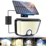 LaiTeny Solarlampe mit Bewegungsmelder, IP65 wasserdicht für Garten und Garage
