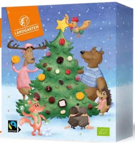 Landgarten Bio Adventskalender – Schokoladen-Frucht-Nuss Kreationen, glutenfrei