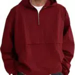 LAOARA Herren Windjacke Langarmshirt Sport Half Zip Hoodie Sweatshirt