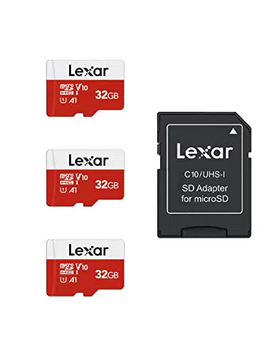 Lexar Micro SD Karte 128GB mit Adapter - 100 MB/s Lesegeschwindigkeit - UHS-I, U3, A1, V30, C10 - 4K UHD microsdxc für Kamera und Smartphone