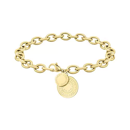 LIEBESKIND Armband mit Anhänger aus Edelstahl, 20 cm