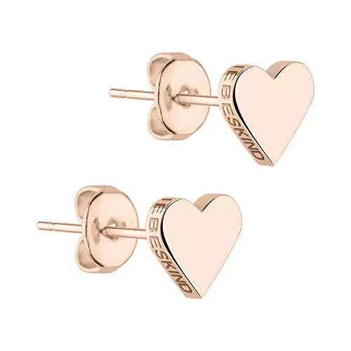 Liebeskind Ohrringe LJ-0502-E-08 Damen Ohrstecker Herz Edelstahl Rose