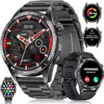 LIGE Smartwatch Herren mit 1,43'' AMOLED, IP68, Bluetooth-Anrufe, 110+ Sportmodi