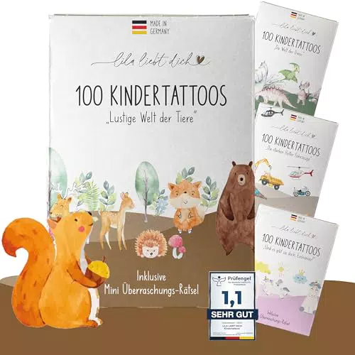 lila liebt dich® Kinder Tattoos Einhorn & Regenbogen – Hautfreundlich und getestet