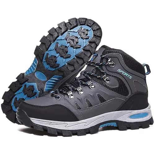 Littleplum Herren Wanderschuhe Waterproof Rutschfest High Top Trekkingschuhe