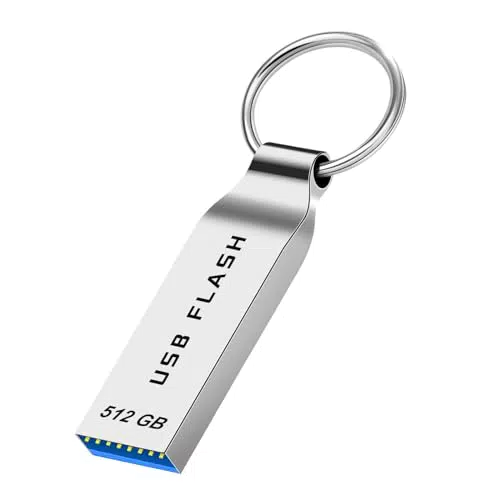 Locpof USB Stick 512GB Metall, wasserdichtes USB-Flash-Laufwerk für PC und Laptop