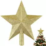 LUOEM Weihnachtsbaumspitze Stern Baumschmuck Glitzernd