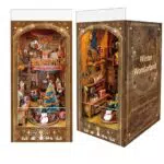 Luuwik Weihnachts-Cottage DIY Buchstützen Kit mit LED-Lichtern für Erwachsene