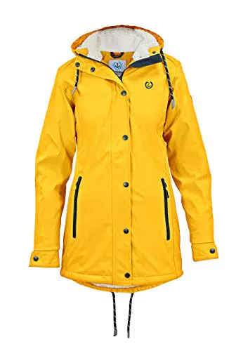 MADSea Damen Regenmantel Friesennerz mit Teddyfleece, wasserdicht und warm