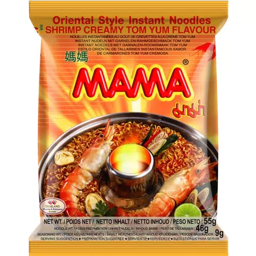 MAMA Instant Nudeln mit Garnelen in sahniger Sauce