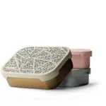 MAMEIDO Brotdose Edelstahl mit Trenner und Silikondeckel für Erwachsene und Kinder