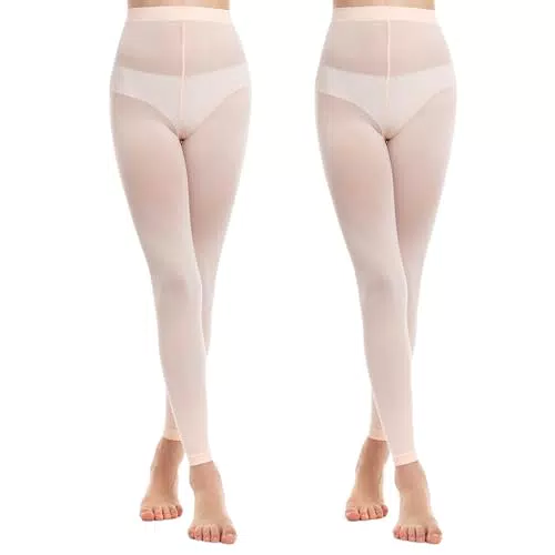 MANZI Ballettstrumpfhose für Mädchen - Semitransparente Tanzstrumpfhosen