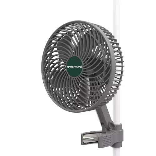 MARS HYDRO M6 Clip Ventilator für Growzelt, oszillierend, leise, 10 Geschwindigkeitsstufen