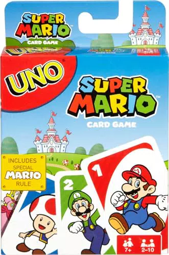 Mattel Games DRD00 - UNO Super Mario Kartenspiel, geeignet für 2 - 10 Spieler