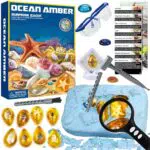 Meeresleben Bernstein Ausgrabungsset für Kinder – Fossilien und Edelsteine entdecken