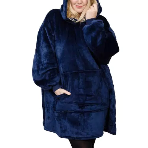 Michorinee Sherpa Hoodie Sweatshirt mit Ärmel und Tasche – Ultraweiche Kuscheldecke