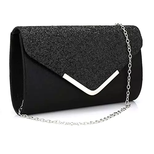 Milchstraße Clutch Tasche Pailletten Abend Handtasche mit abnehmbarer Kette