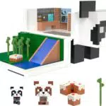 Minecraft Mob Head Minis Panda Spielhaus mit Wasserrutsche und Bambusgarten