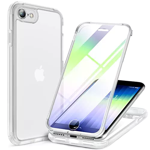 Miracase 360 Grad Hülle kompatibel mit iPhone SE 2022/SE 2020/iPhone 8, Ganzkörper Schutz