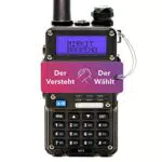 Mirkit Baofeng MK5 MaxPower Professionelles Funkgerät mit 10 km Reichweite und Headset