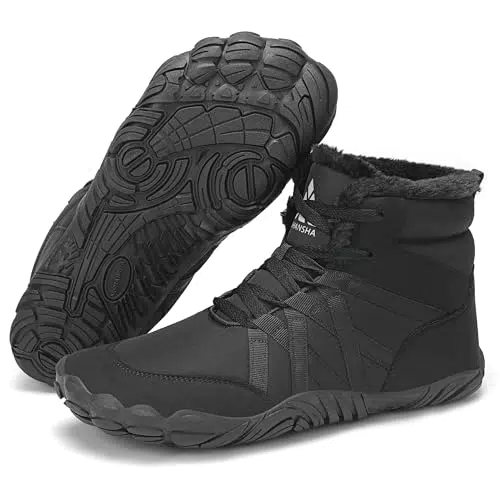 Mishansha Barfußschuhe Herren Damen Winterschuhe Warm Gefüttert Rutschfest