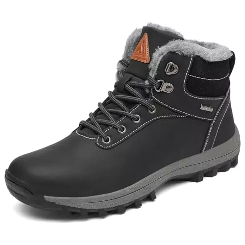 Mishansha Winterschuhe Herren Warme Gefüttert Winterstiefel Damen Wasserdicht Wanderstiefel Winter Trekking Stiefel Rutschfest Outdoor Winter Boots Schneestiefel Braun