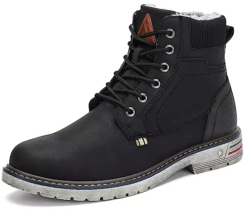 Mishansha Winterschuhe Herren - Gefütterte, wasserdichte Outdoor Stiefel